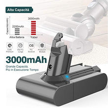 Carica l&#39;immagine nel visualizzatore di Gallery, Yaber 3000mAh Batteria di Ricambio per Dyson V6 DC62 DC59 DC61 DC58 Animale...