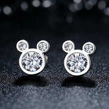 Carica l'immagine nel visualizzatore di Gallery, Findout - Orecchini da donna in argento Sterling a forma di topolino, White - Ilgrandebazar