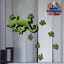 Carica l&#39;immagine nel visualizzatore di Gallery, Adesivi piccoli animali geco verde confezione per auto camion bicicletta -... - Ilgrandebazar