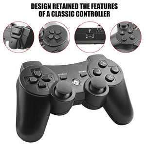 Diswoe Bluetooth senza fili Controller di gioco per PS3 Sostituzione Nero