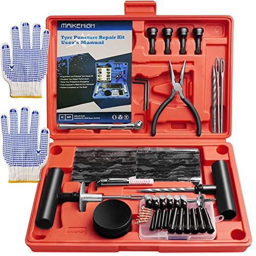 Stop & Go 1000 21 Pezzi Tubeless Tire Pocket Plugger Kit Di Riparazione Per Forature E Appartamenti Su Auto, Moto, ATV, Jeep, Camion E Trattore (15 Tappi A Funghi - 12