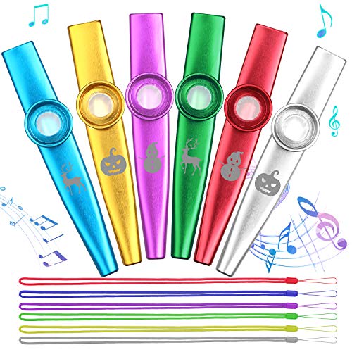 Anpro 6 Pezzi Kazoo in metallo con sei membrane flauto membrana bocca Kazoo... - Ilgrandebazar