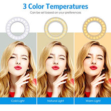 Carica l&#39;immagine nel visualizzatore di Gallery, Criacr Luce per Selfie, Cellulare con ad Anello, 40 LED + 2 Pezzi