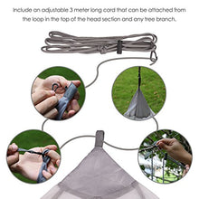 Carica l&#39;immagine nel visualizzatore di Gallery, Dimples Excel Mosquito - Rete per letto singolo da campeggio, 250 Grigio.