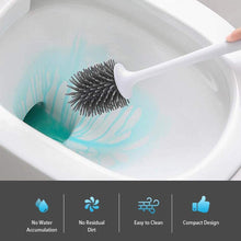 Carica l'immagine nel visualizzatore di Gallery, MEKEET Scopino e Supporto per Toilette, Set di spazzole per WC in Silicone Morbido Scopino per la Pulizia della Toilette con Set di Supporti ad Asciugatura Rapida (Flooring Max Upgraded)