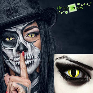 Designlenses Lenti a Contatto Colorate Giallo Occhio di Gatto per giallo - Ilgrandebazar