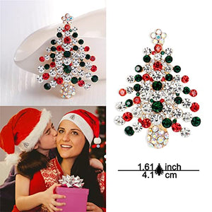 Bigomila 6 Pezzi Spilla di Natale per le donne Spille di Natale Carino per le Ragazze di Cristallo Smalto Spille di Natale per Bambini Decorazioni Regalo di Natale