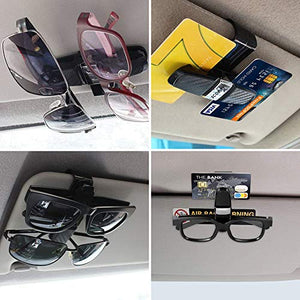 SCOBUTY Portaocchiali Auto, Porta Occhiali da 2 Pezzi per Visiera Parasole...