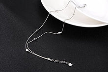 Carica l'immagine nel visualizzatore di Gallery, Glittel® Cavigliere doppia catena a piedi nudi donna di argento F1003