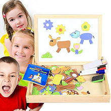 Carica l&#39;immagine nel visualizzatore di Gallery, Puzzle Magnetico Blocchi Costruzioni Magnetiche InnooBaby di legno...