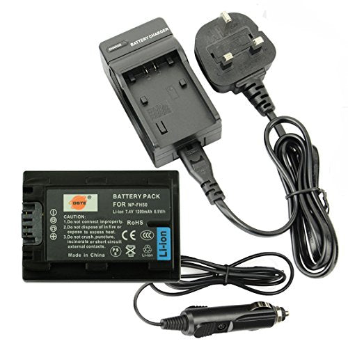 DSTE - Batteria di Ricambio e caricabatteria da Viaggio Compatibile con Sony...