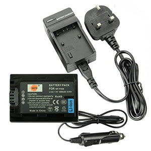 DSTE - Batteria di Ricambio e caricabatteria da Viaggio Compatibile con Sony...