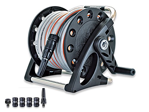 Aquapony Avvolgitubo con 15 mt di tubo 270x320x300 cm, Nero/Arancione/Grigio - Ilgrandebazar