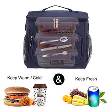 Carica l&#39;immagine nel visualizzatore di Gallery, esonmus Borsa Termica Pranzo, Borse Frigo Piccola Cibo Alimentazione con Blu - Ilgrandebazar