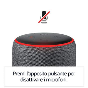 Amazon Echo (3ª generazione) - Altoparlante intelligente Tessuto antracite
