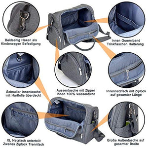 LCP Kids Borsa Cambio Grande con Ganci Universali Passeggino, Grigio - Ilgrandebazar