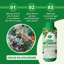Carica l&#39;immagine nel visualizzatore di Gallery, Gardemia Olio di Neem per Piante 1 Litro 100% Vegetale Azione Naturale contro varie Avversità Giardino Casa Multiuso Estratto Meccanicamente con Pressatura a Freddo Straordinarie Proprietà Naturali