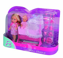 Carica l&#39;immagine nel visualizzatore di Gallery, Simba Evi Love, Bambola con Bambino, Culla e Accessori, 105736242001 ,...