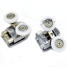 Carica l'immagine nel visualizzatore di Gallery, Set di 4 rotelle per la porta della doccia, 23 mm diametro, strumenti di...