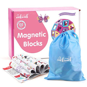 nicknack Magnetico Costruzione Blocchi Bambini 132 Pezzi Giocattoli...