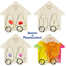 Carica l&#39;immagine nel visualizzatore di Gallery, Portachiavi Coppia Casa Eco Legno Personalizzabile 2.0 Idea Regalo Originale... - Ilgrandebazar