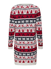 Carica l'immagine nel visualizzatore di Gallery, ONLY Women's ONLXMAS Comfy Deer L/S KNT Dress, Cloud Dancer/Pattern:W.Night Sky/Chilli Pepper, S (3er Pack)