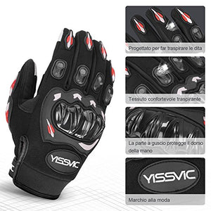 YISSVIC Guanti da Moto Marchio CE 1KP Touchscreen Antiscivolo M - Ilgrandebazar