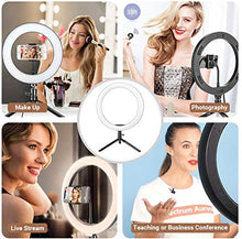 Carica l'immagine nel visualizzatore di Gallery, ANDYLV Luce Tik Tok LED Anello Treppiedi,10 Pollici Ring Light Nero