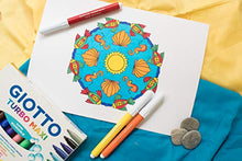 Carica l&#39;immagine nel visualizzatore di Gallery, GIOTTO Turbo Maxi - Barattolo Set 12X4 Pennarelli A Punta Larga, 5 mm, Super Lavabili