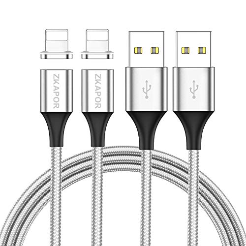 ZKAPOR Magnetico Cavo Phone, [2Pezzi, 1m] Connettore per i-Phone