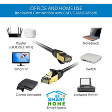 Carica l&#39;immagine nel visualizzatore di Gallery, Veetop Cavo Ethernet LAN Cat 8 RJ45 per Rete Alta velocità 40 Gbps / 1m nero