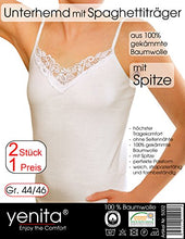 Carica l'immagine nel visualizzatore di Gallery, Canottiere Intime da donna, confezione 4 pezzi, spalline in M = 40/42, Bianco - Ilgrandebazar