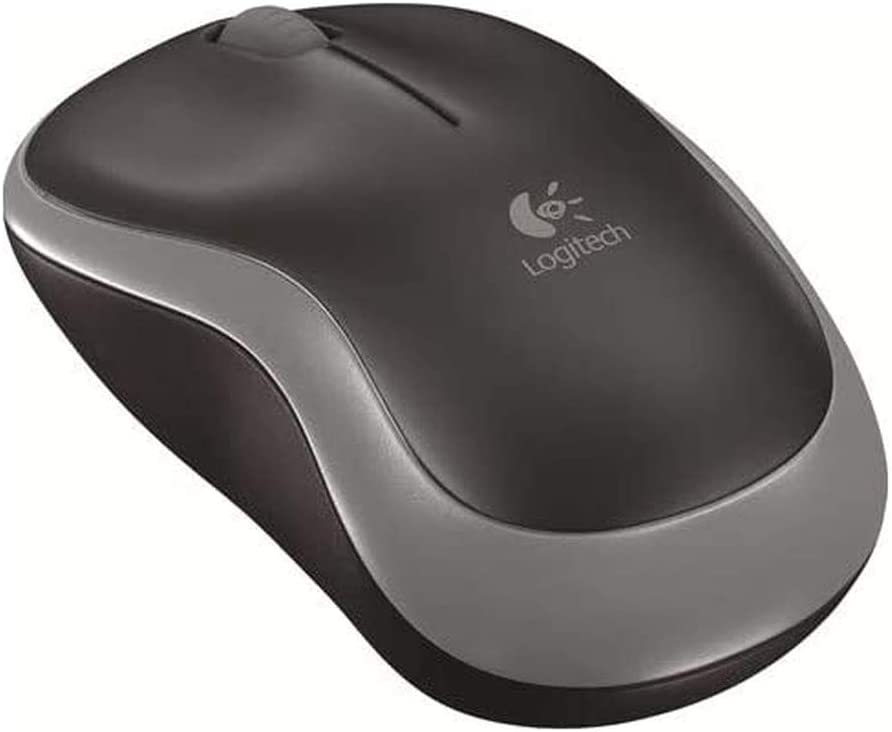 Logitech M185 Mouse Wireless, 2.4 GHz con Mini Ricevitore USB, Durata Batteria Fino a 12 Mesi, Rilevamento Ottico 1000 DPI, Ambidestro, PC/Mac/Laptop, Grigio