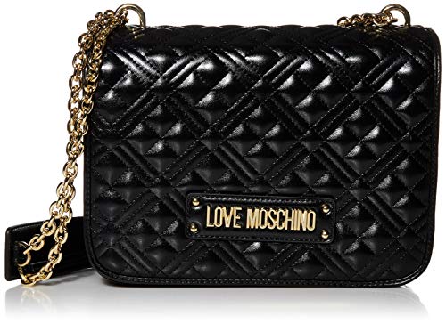 Love Moschino Jc4000pp1a, Borsa a Tracolla Donna, 9x20x27 cm (W x Nero (Nero)