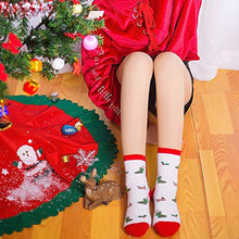 Carica l'immagine nel visualizzatore di Gallery, Fascigirl 12 paia di calzini natalizi Santa Deer Fiocco di neve Pupazzo di neve in cotone per le donne