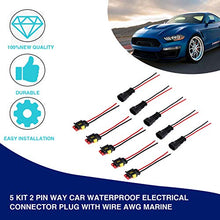 Carica l&#39;immagine nel visualizzatore di Gallery, moinkerin 5 Pezzi Connettori Elettrici Impermeabili per Auto a 2 Pin Spina...