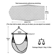 Carica l&#39;immagine nel visualizzatore di Gallery, Chihee Sedia Amaca Super Grande sospesa Corda di Cotone Bianco Naturale