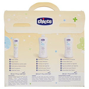 Chicco 3207 - Cofanetto bagnoschiuma e shampoo senza lacrime + pasta lenitiva