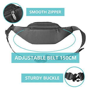 MOCOCITO Marsupio Uomo Donna Grande Sportivo Running con Cintura Nero
