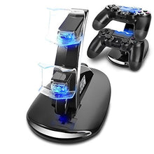 Carica l&#39;immagine nel visualizzatore di Gallery, PS4 Controller Base di Ricarica Doppi,AMANKA Dual USB Caricatore...