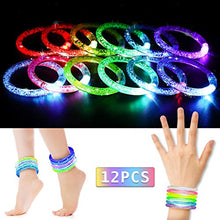 Carica l&#39;immagine nel visualizzatore di Gallery, NASUM Braccialetti Luminosi, 12 PCS 6 Colori Multicolori,... - Ilgrandebazar