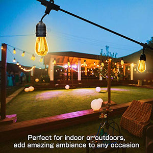 Catena Luminosa Esterno,OxyLED 15 Metri Luci Natale Bianco Caldo 15led