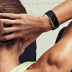AK Cinturino per Fitbit Charge 3 Edizione Speciale S, 01 nero