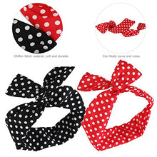 Carica l&#39;immagine nel visualizzatore di Gallery, PIXNOR Filo archetto Bowknot retrò Polka Dot filo titolari di capelli per...