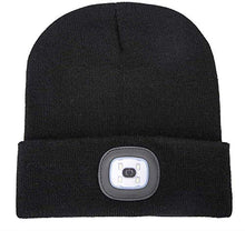 Carica l&#39;immagine nel visualizzatore di Gallery, COTOP Cappello Uomo Illuminato Berretto 4 LED, con Luce LED Nero