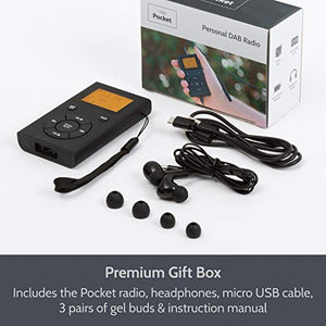 Radio DAB/DAB+ e FM Portatile Ricaricabile con Cuffie, Radiolina Portatile...