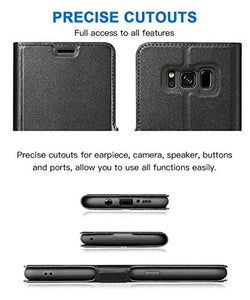 Aunote Cover per Samsung Galaxy S8, Custodia S8 Nero