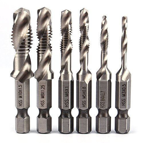Set di 6 Viti Maschi Yosoo, Inserto per Maschio Combinato a Macchina, HSS,... - Ilgrandebazar