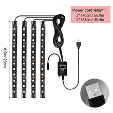 Carica l&#39;immagine nel visualizzatore di Gallery, Favoto Luci LED Interne Auto, 4 Strisce 48 Lampadine Multicolore...