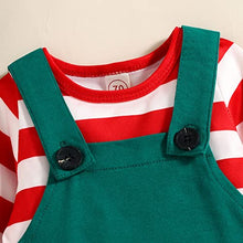 Carica l&#39;immagine nel visualizzatore di Gallery, Geagodelia Tutina Neonato Natale Set di Tutine Natalizie per Neonati Tuta a Maniche Lunghe a Girocollo a Righe Pagliaccetto Bambino Senza Piedini Pigiama Baby Rosso (Verde, 0-3 Mesi)